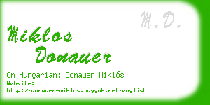miklos donauer business card
