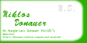 miklos donauer business card